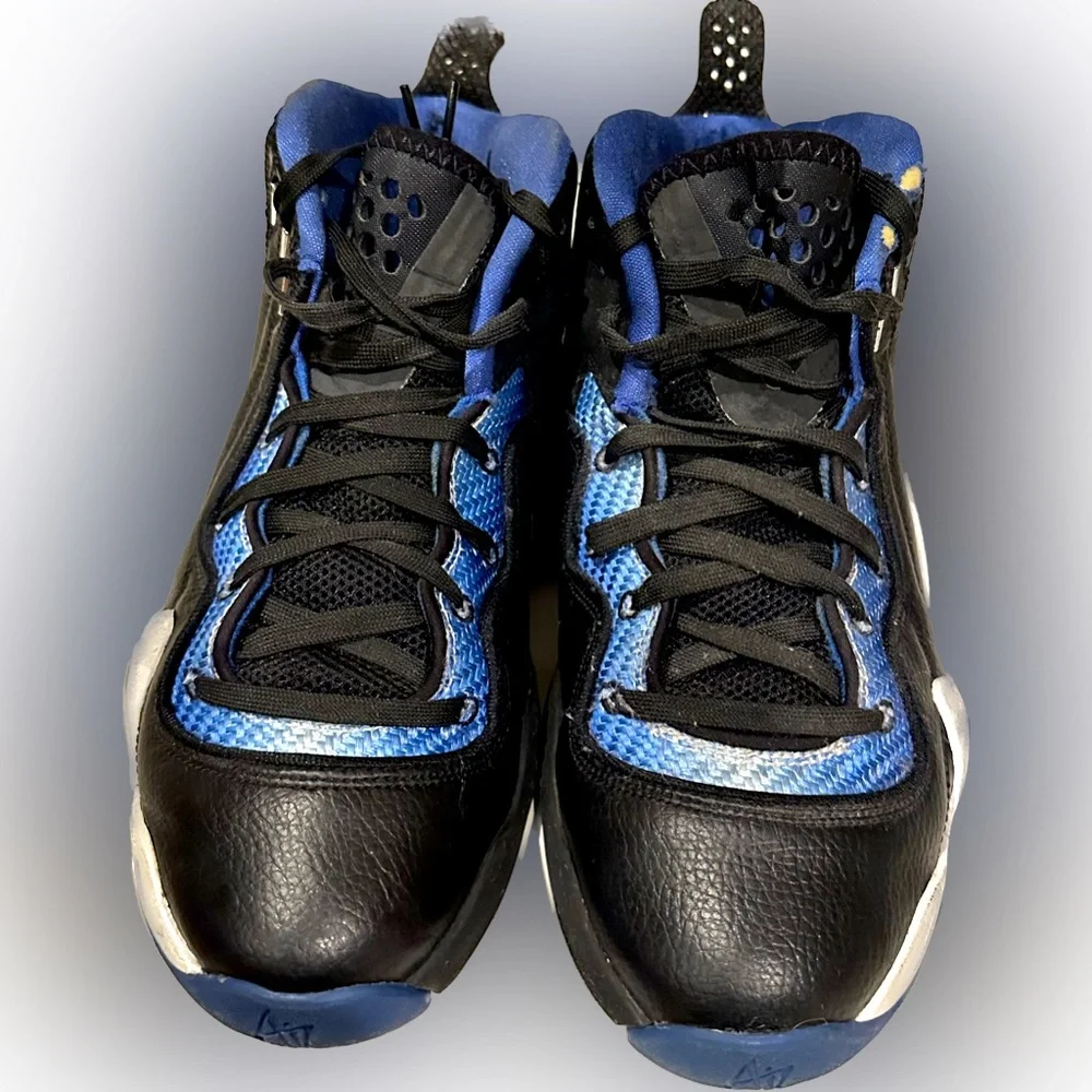 VTG NIKE Y2K ZOOM AIR BASKETBALL SHOE 7.5 LEATHER MULTI AWESOME SOLE NICE SPORTS - Picture 2 of 6
